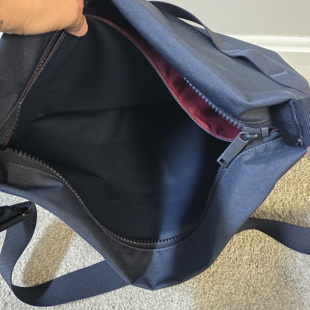 Away Travel Navy Blue Canvas Messenger Bag - Picture 4 of 5